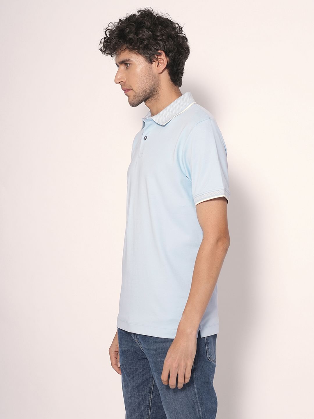 Light Blue Cotton Polo