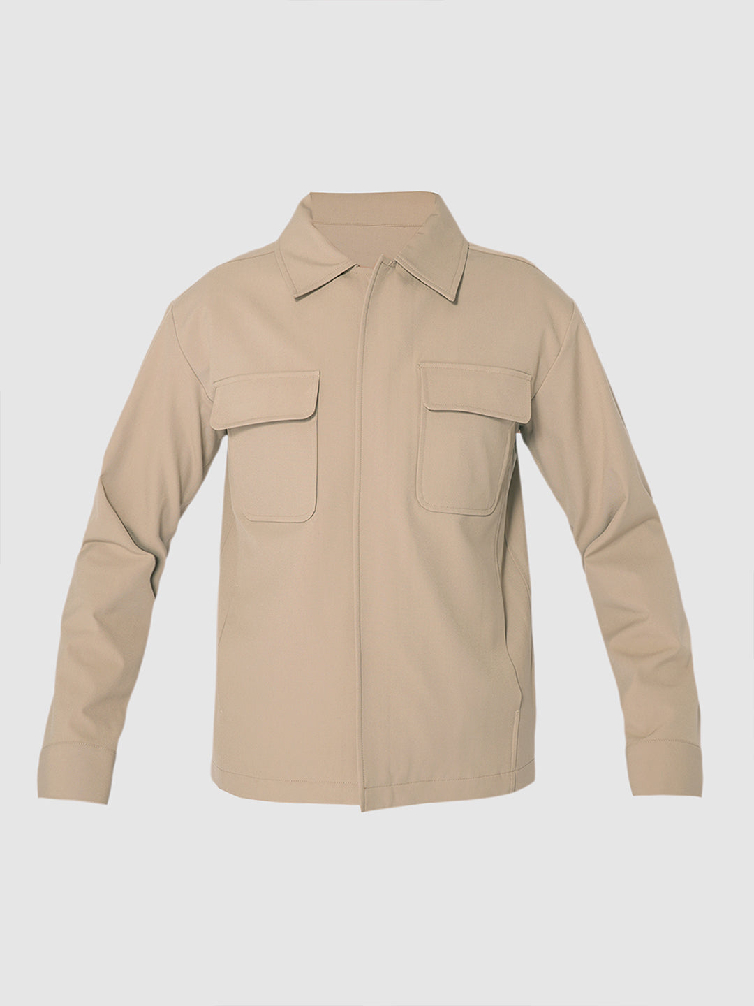 Beige Cotton Overshirt