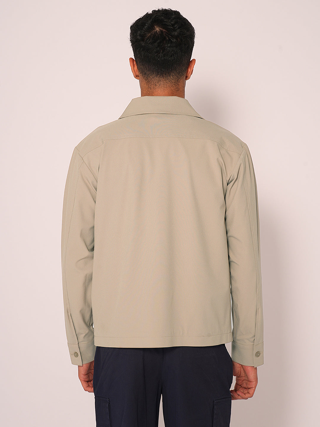 Beige Cotton Overshirt