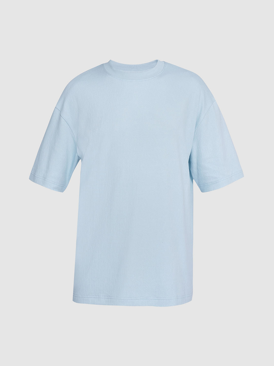 Light Blue Textured T-Shirt