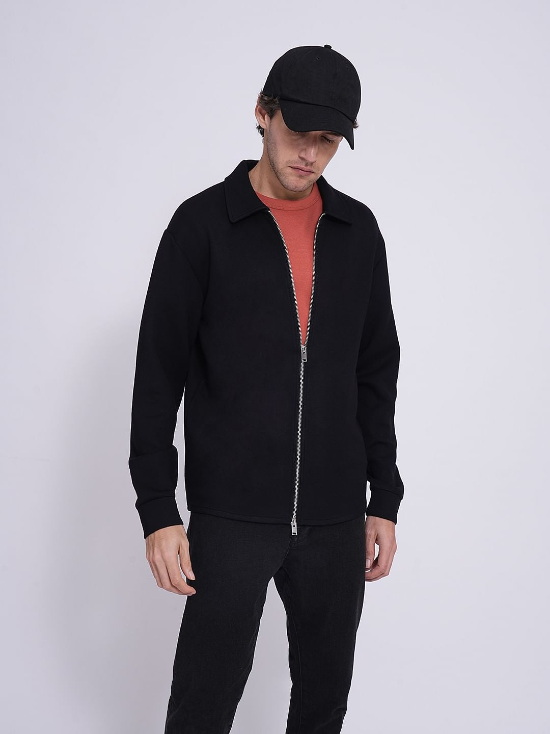 Black Full Zip Sweat Jacket