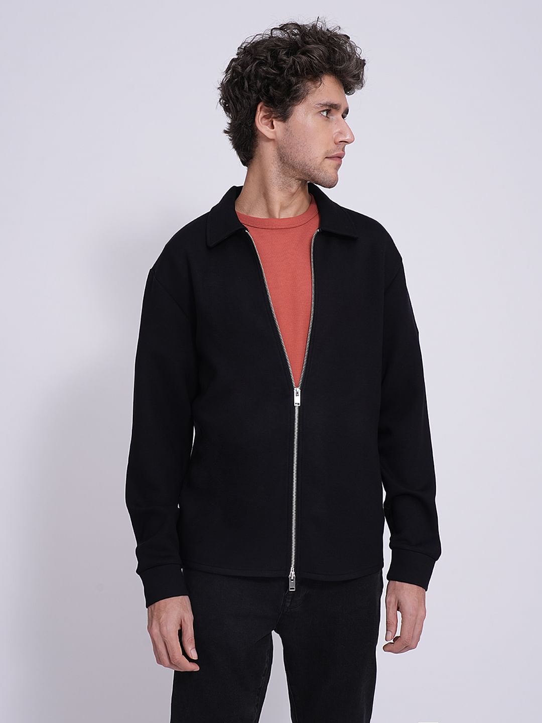Black Full Zip Sweat Jacket