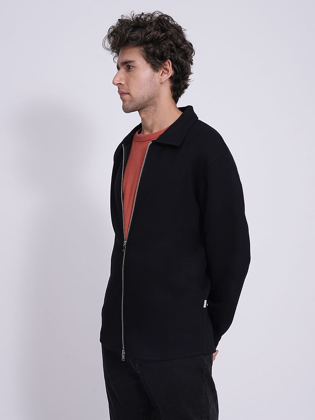 Black Full Zip Sweat Jacket