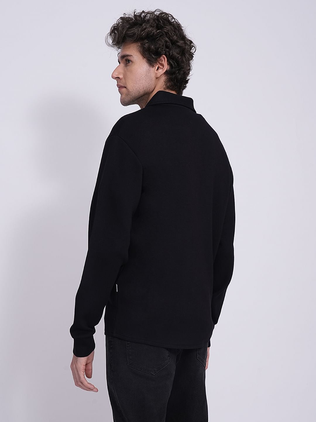 Black Full Zip Sweat Jacket
