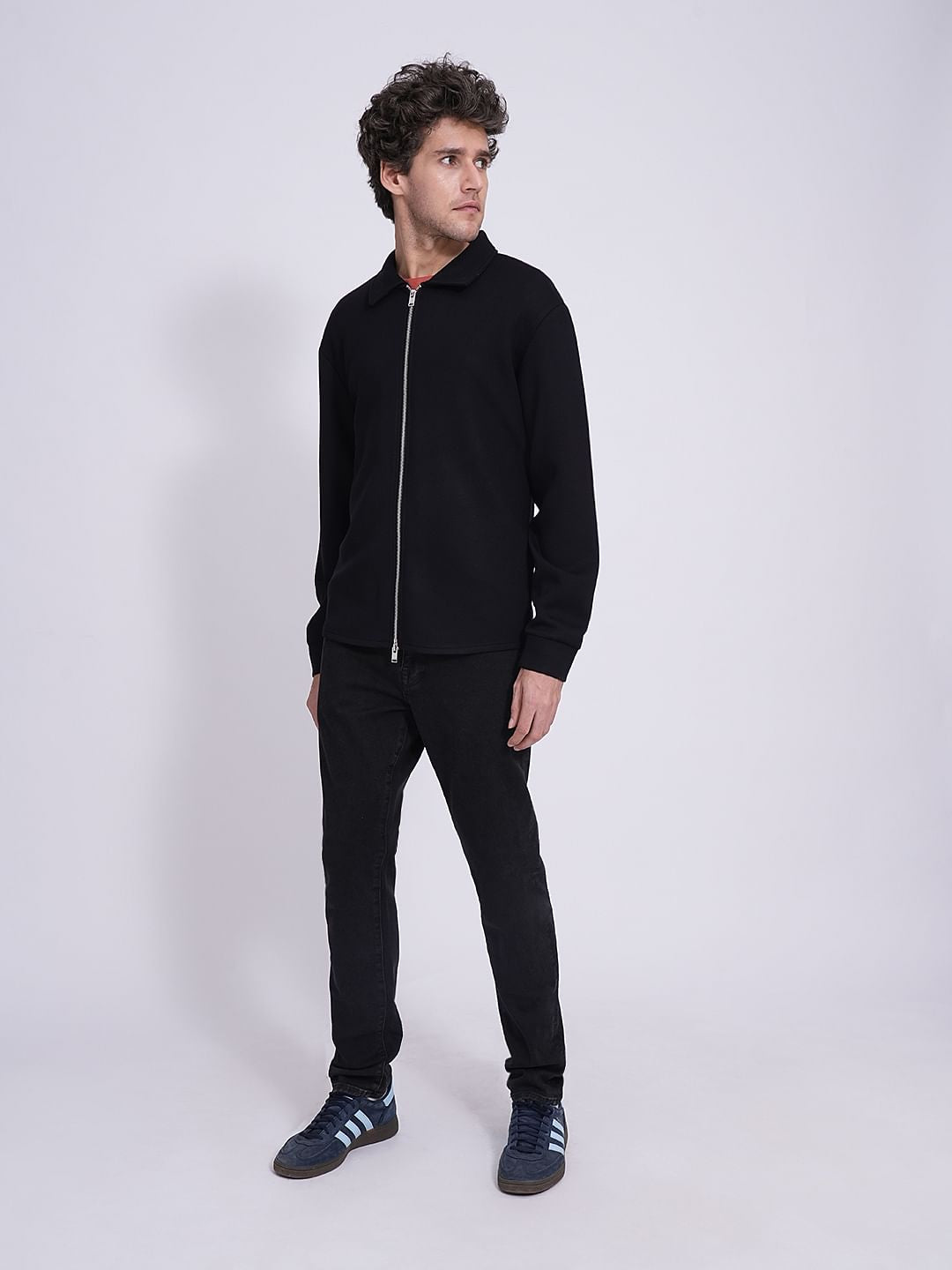 Black Full Zip Sweat Jacket