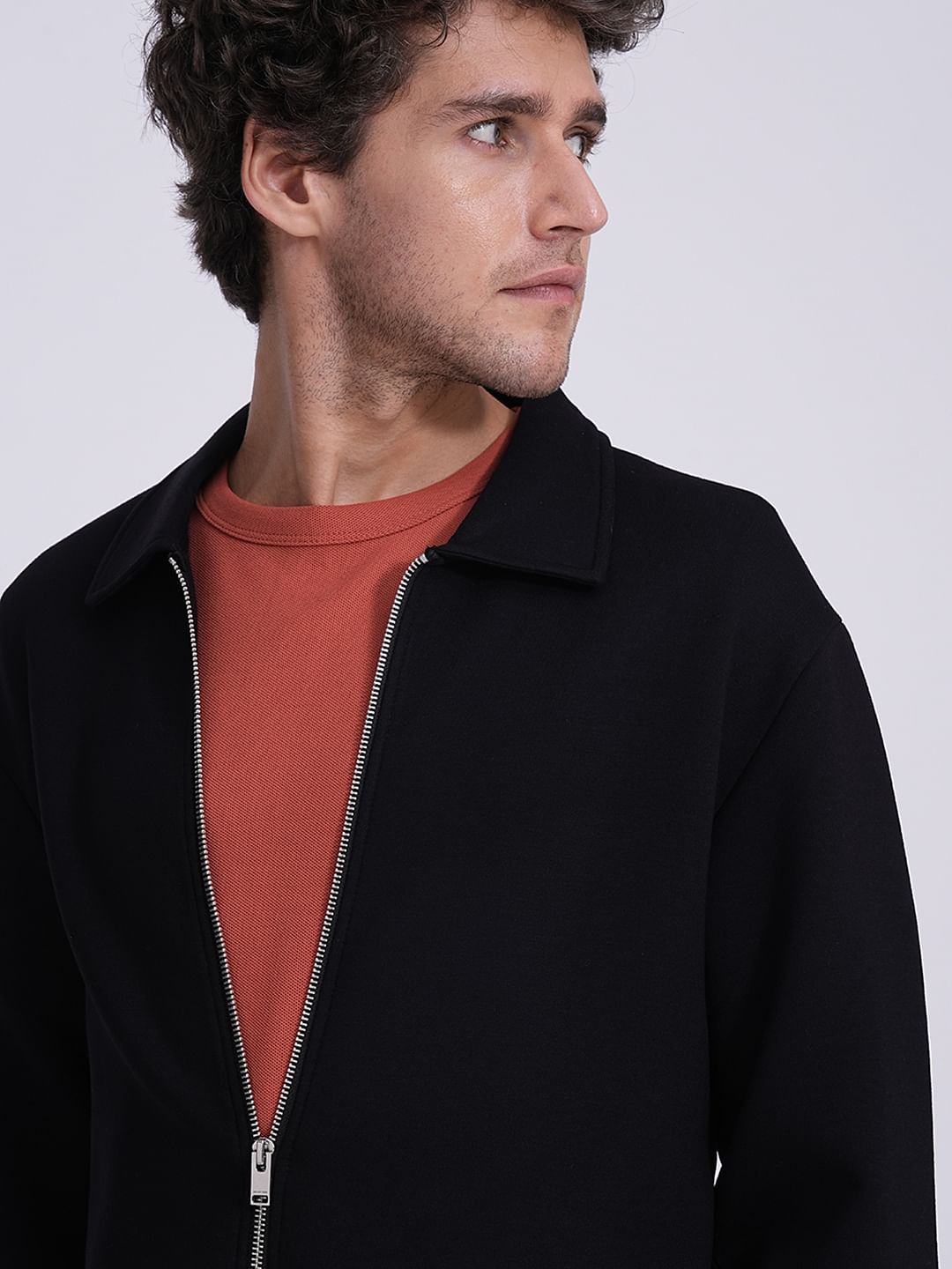 Black Full Zip Sweat Jacket