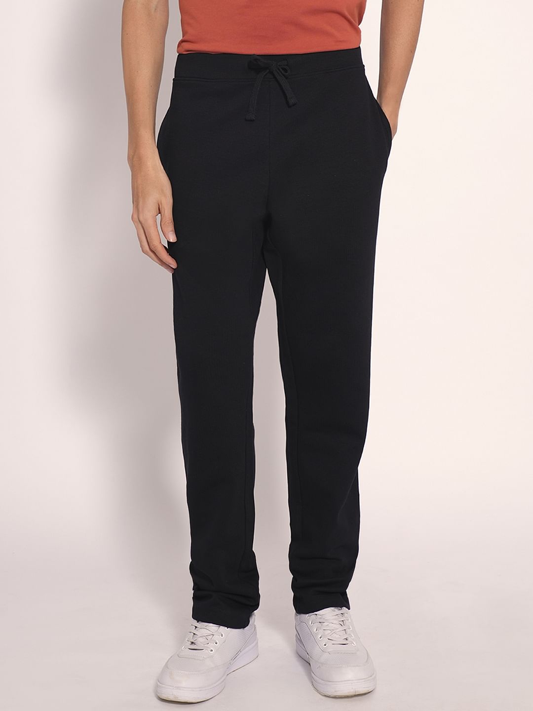 Black Mid Rise Casual Pants