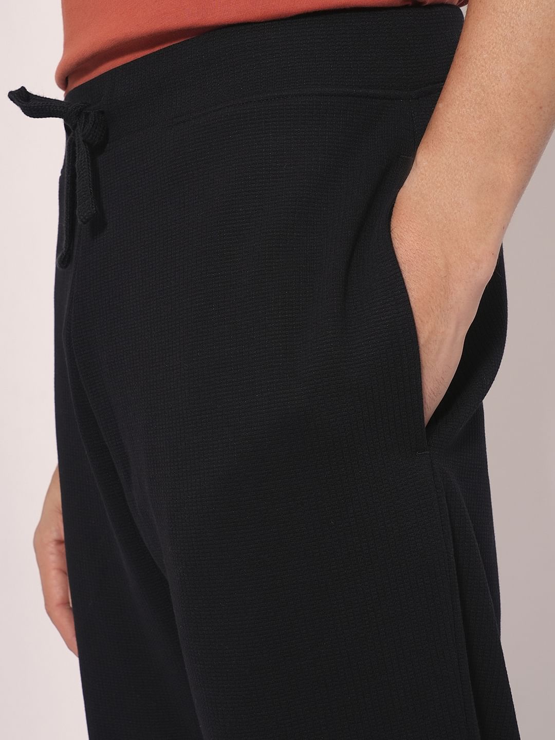 Black Mid Rise Casual Pants