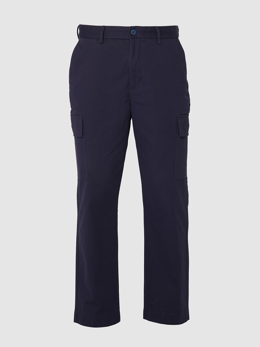 Navy Blue Mid Rise Cargo Pants