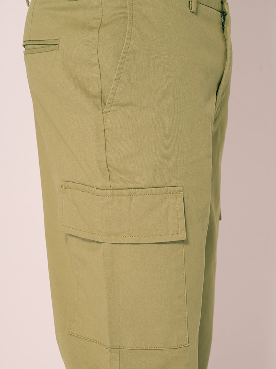 Green Mid Rise Cargo Pants
