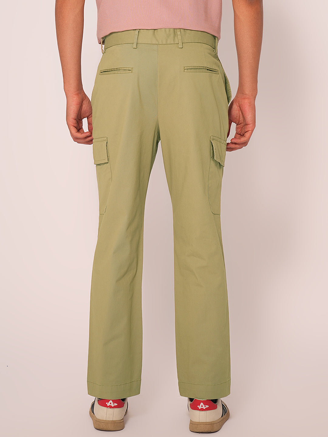 Green Mid Rise Cargo Pants