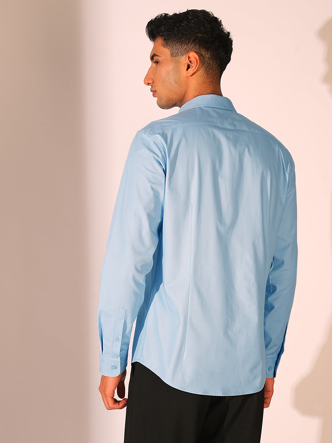 Light Blue Stretch Slim Fit Shirt