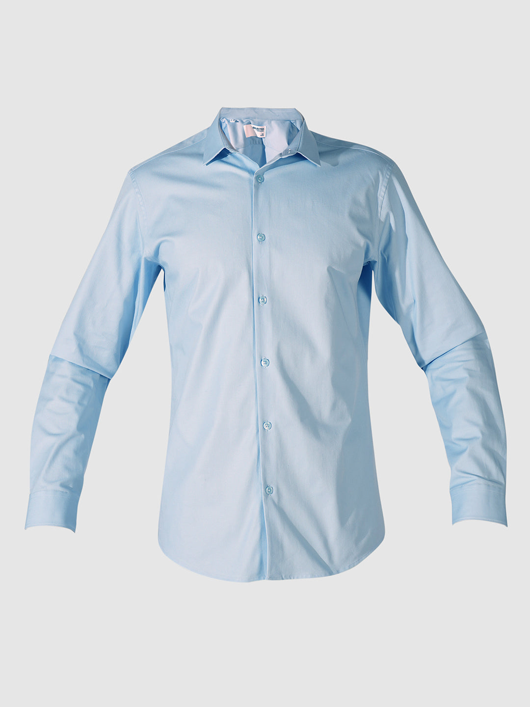 Light Blue Stretch Slim Fit Shirt
