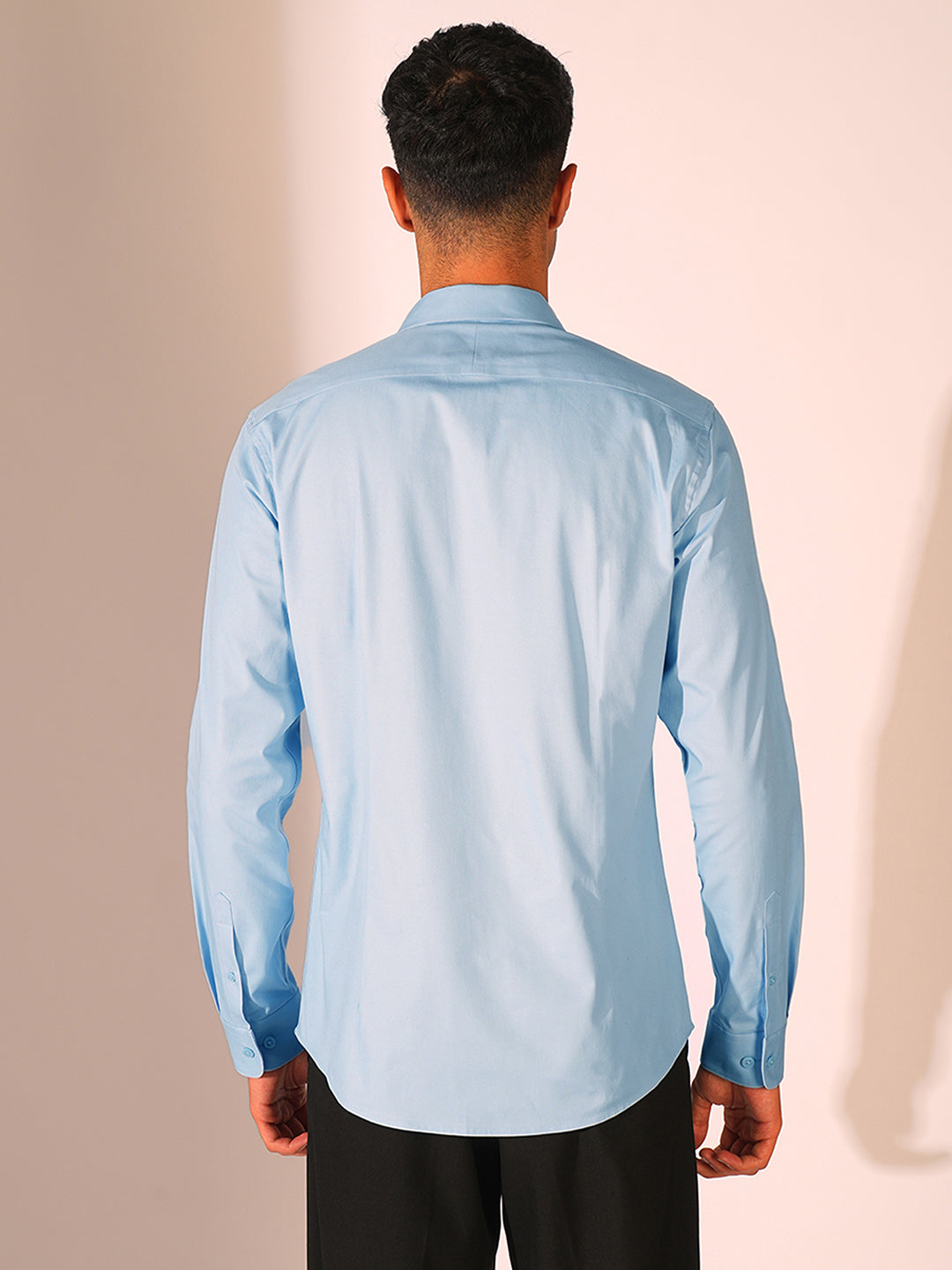 Light Blue Stretch Slim Fit Shirt