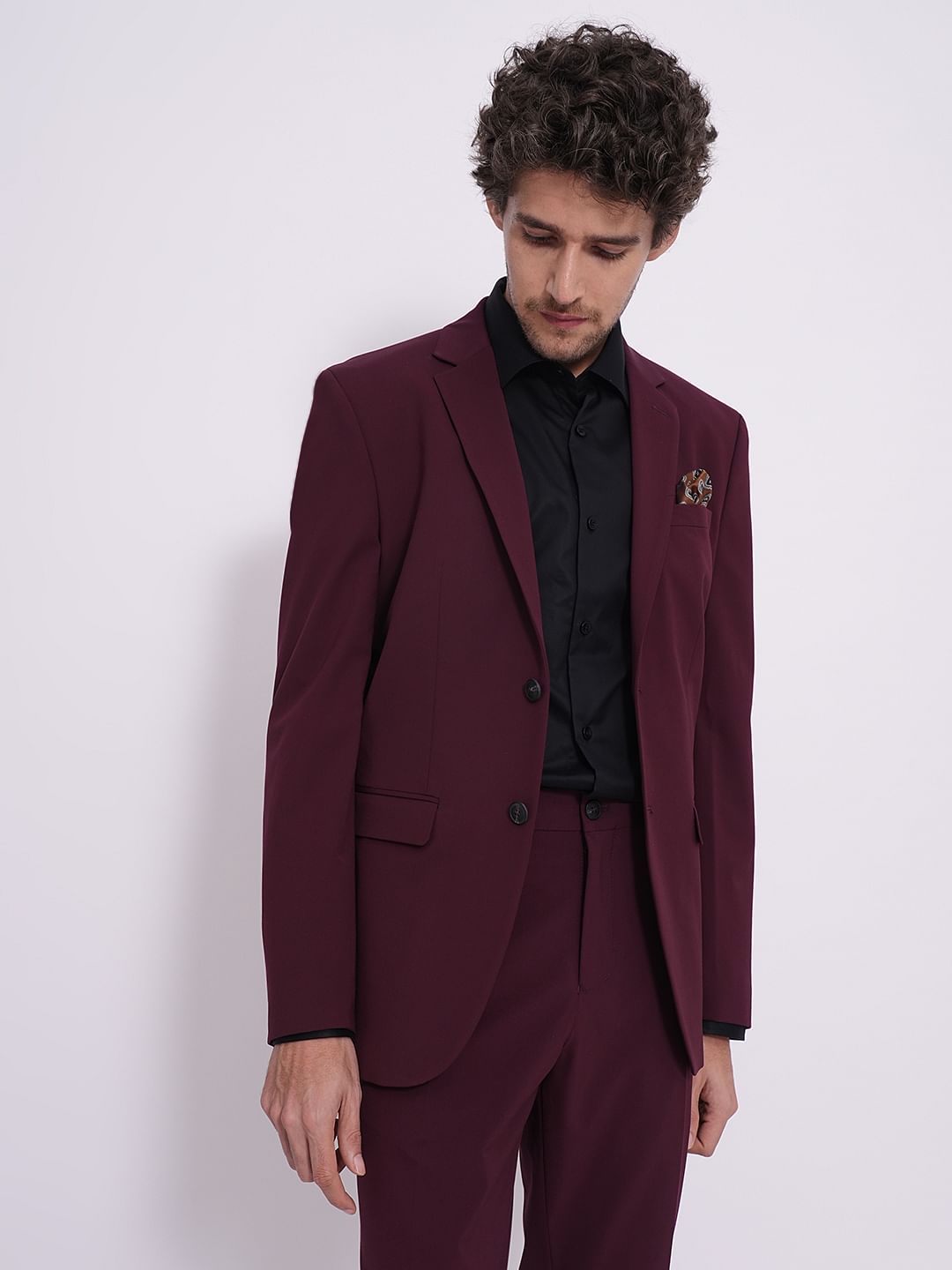 Black Cotton Slim Fit Formal Shirt