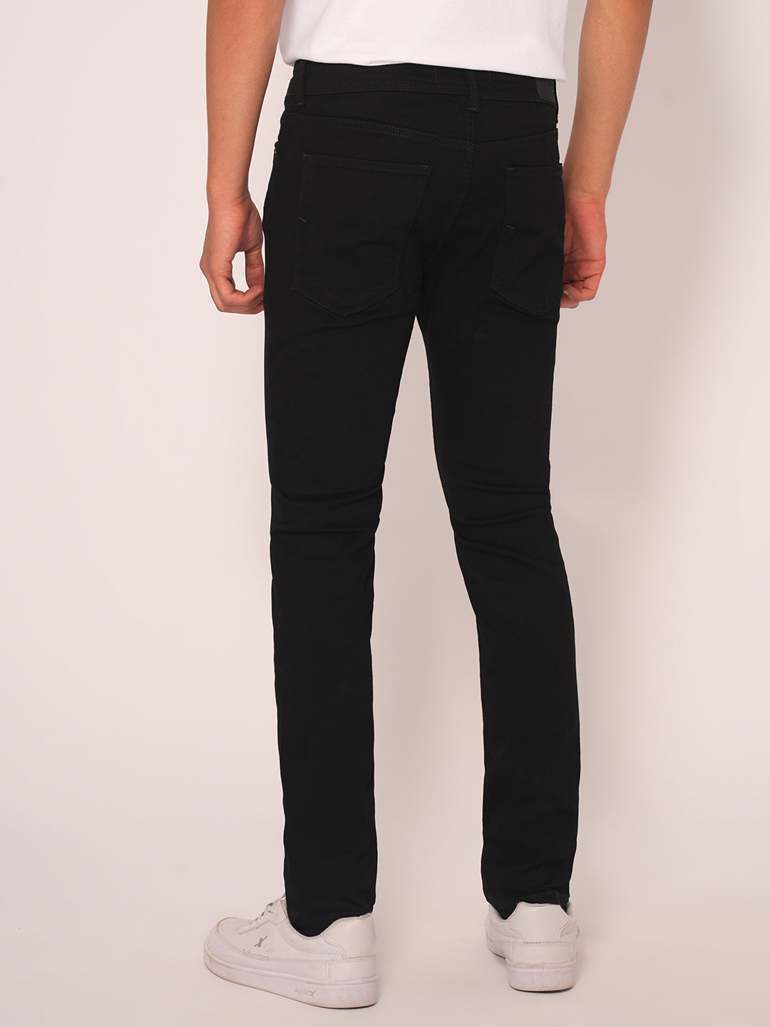 Black Mid Rise Slim Fit Jeans