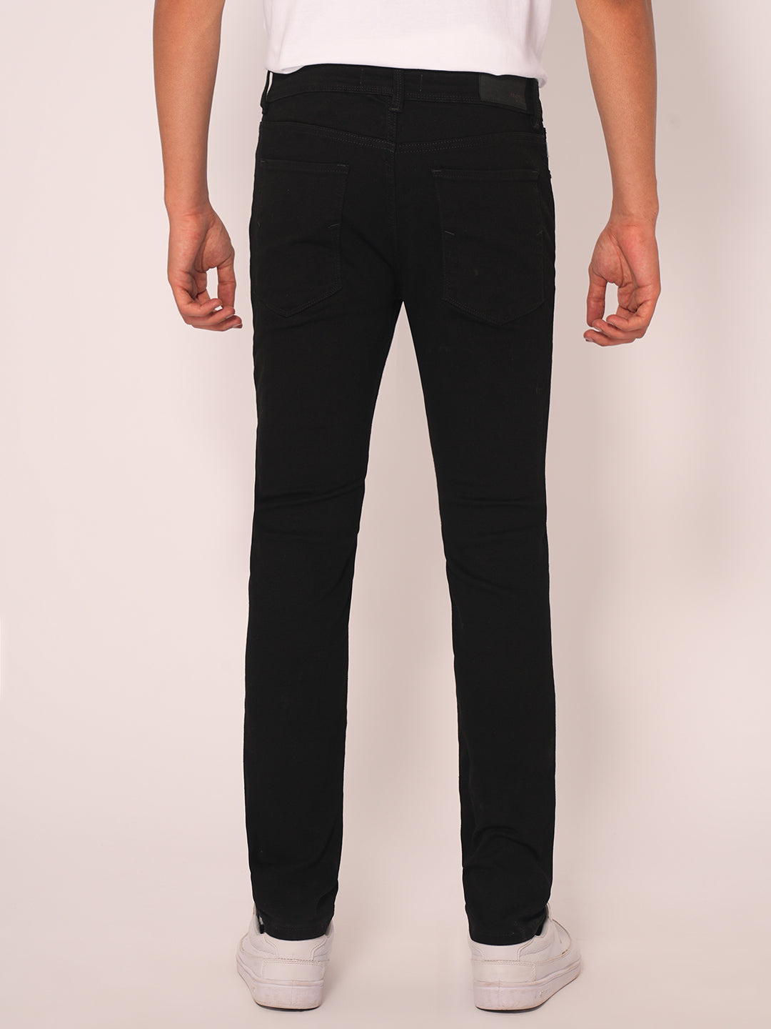 Black Mid Rise Slim Fit Jeans