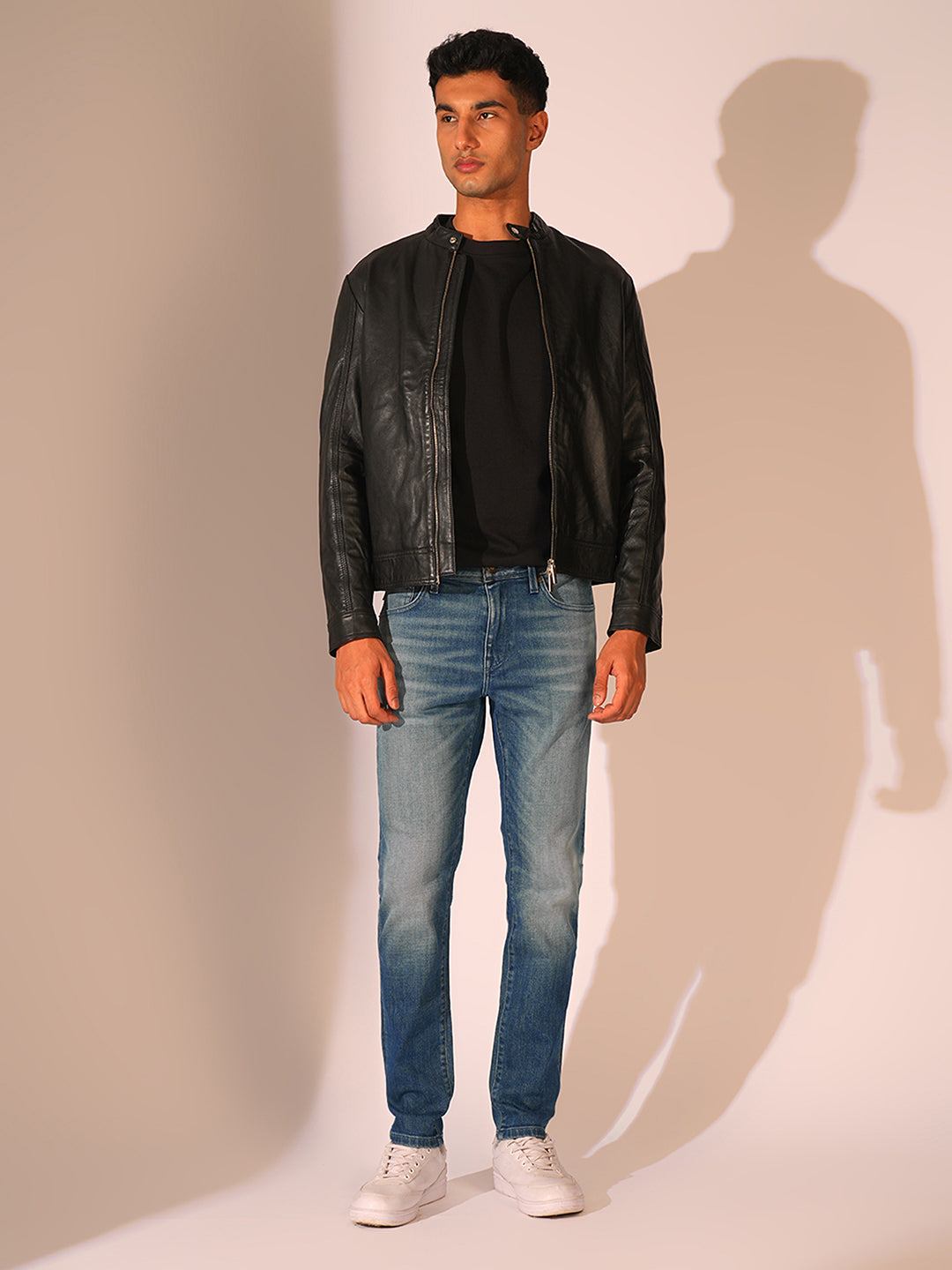 Blue Mid Rise Slim Fit Jeans