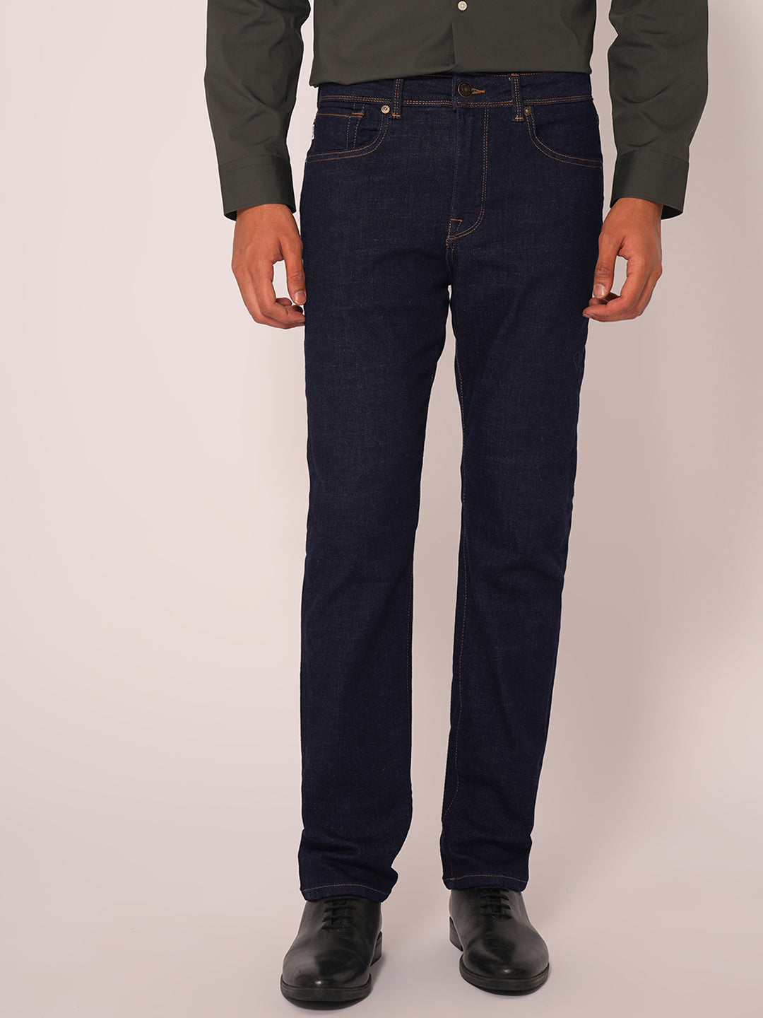 Dark Blue Straight Fit Jeans