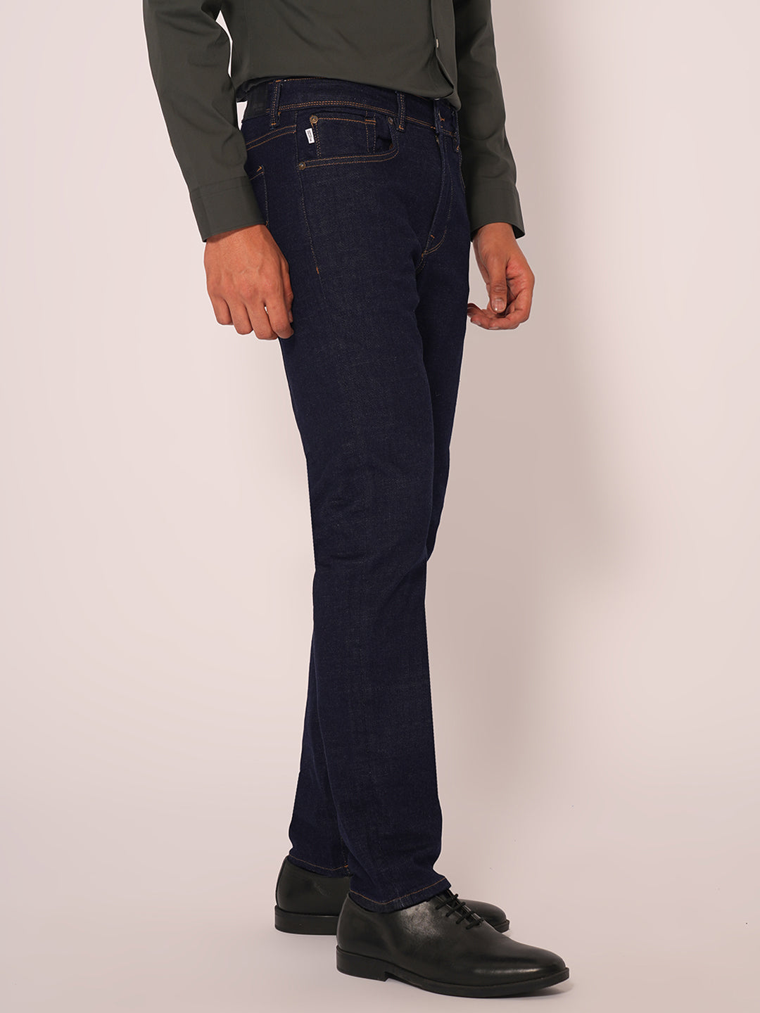 Dark Blue Straight Fit Jeans