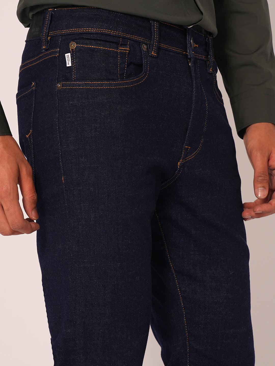 Dark Blue Straight Fit Jeans