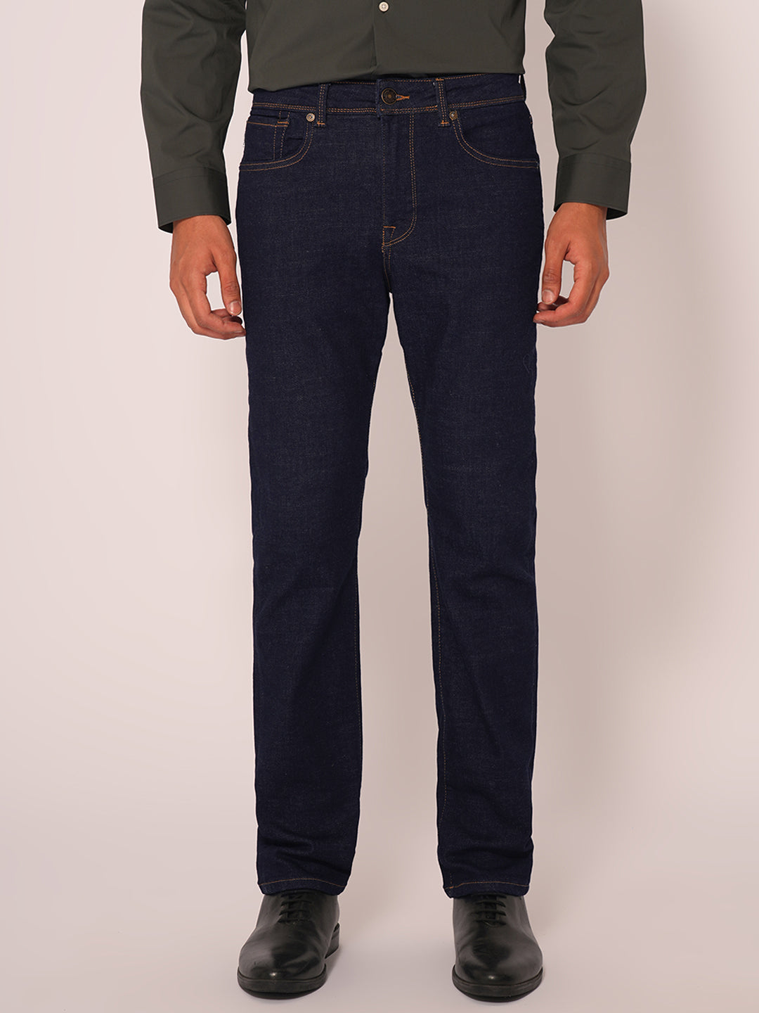 Dark Blue Straight Fit Jeans