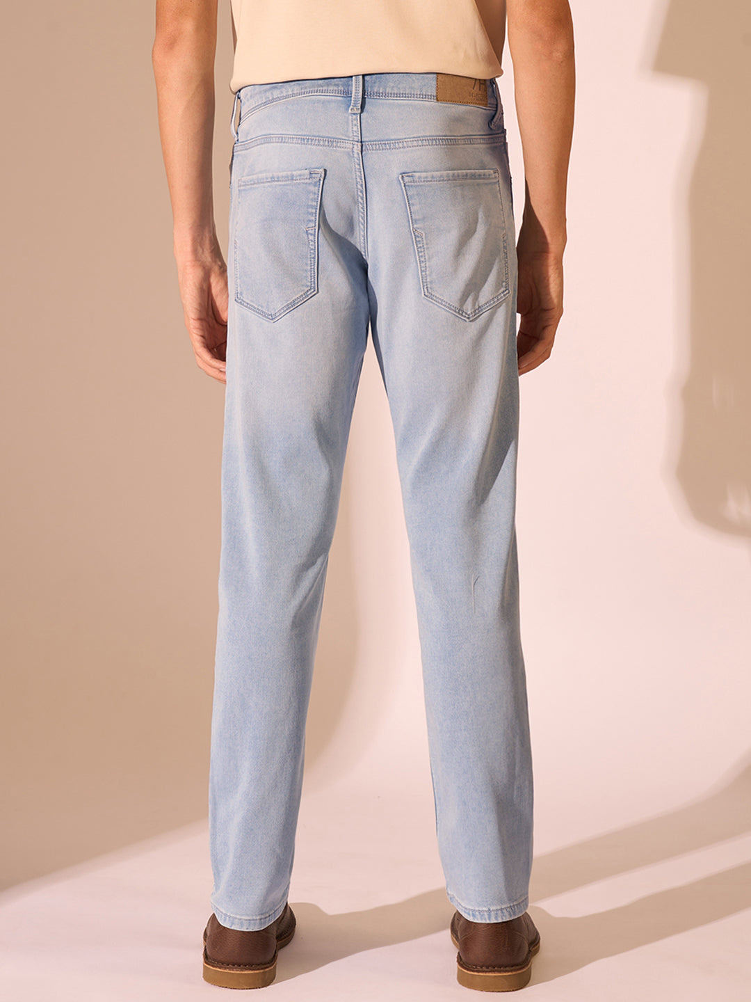 Blue Mid Rise Straight Fit