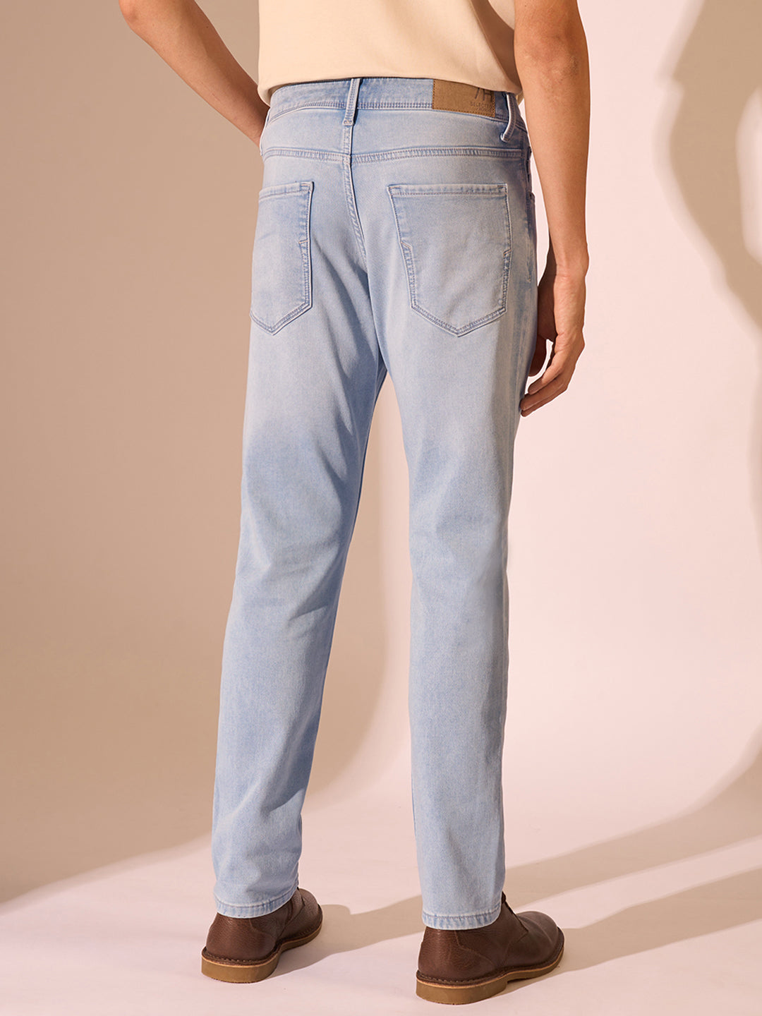 Blue Mid Rise Straight Fit