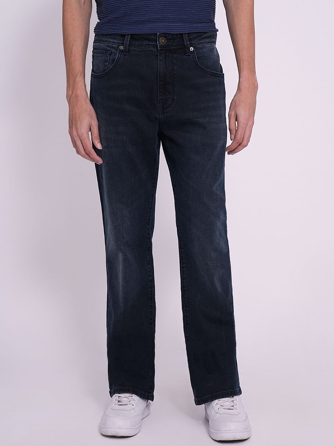 Dark Blue Bootcut Fit Jeans
