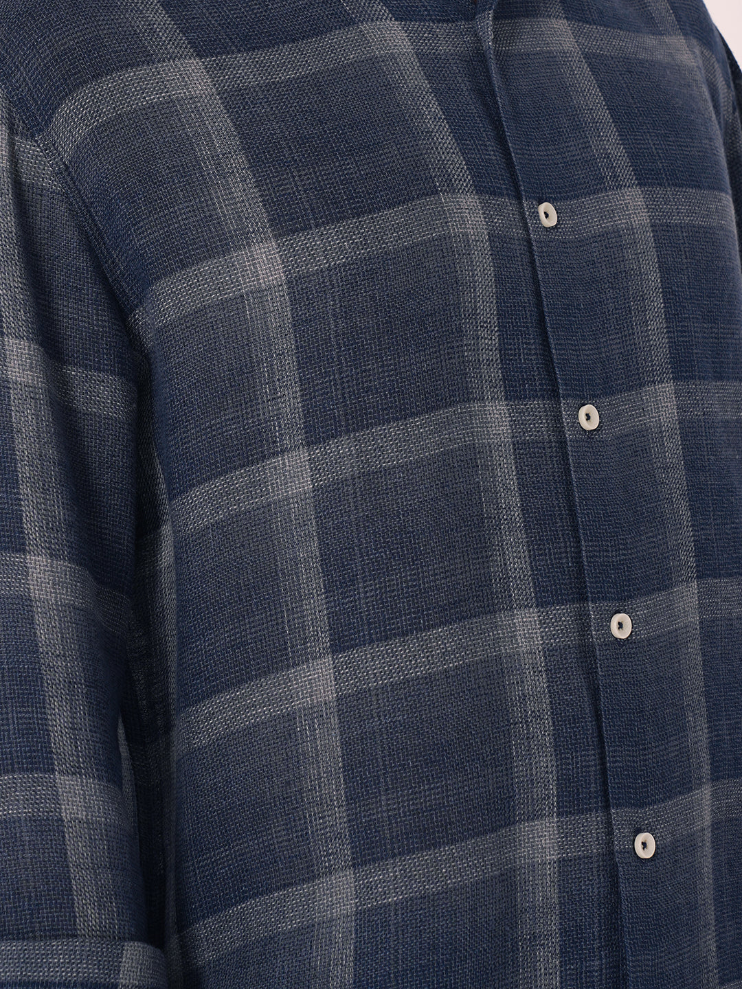 Dark Blue Check Regular Fit Shirt