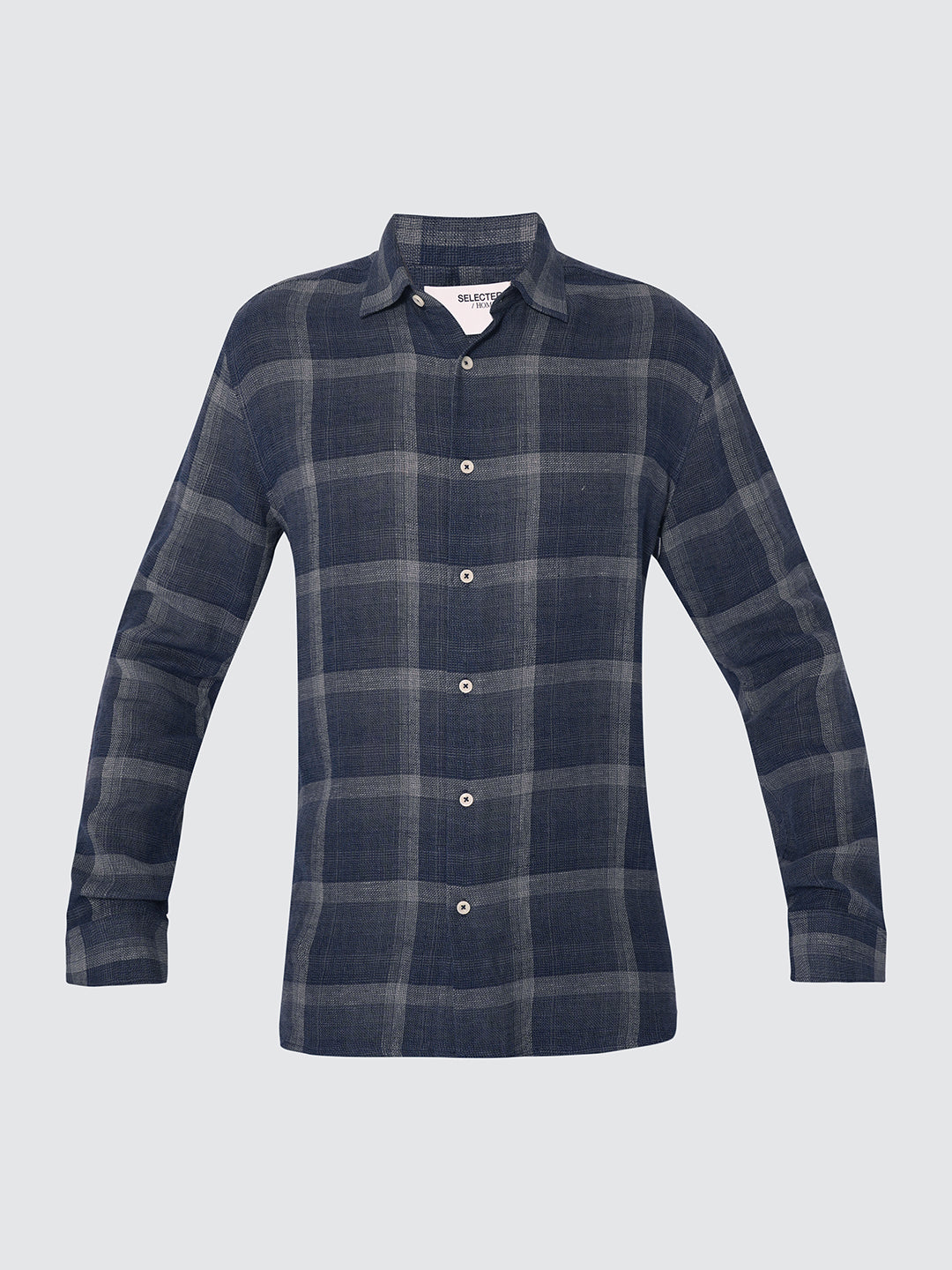 Dark Blue Check Regular Fit Shirt
