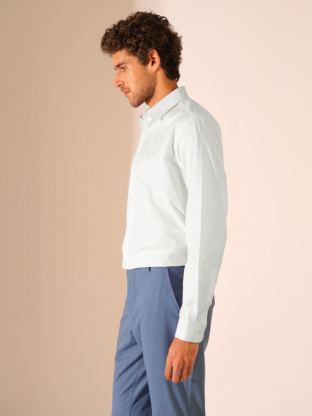 White Slim Fit Non Iron Shirt