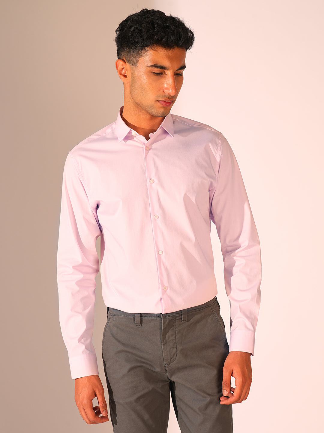 Lilac Slim Fit Formal Shirt