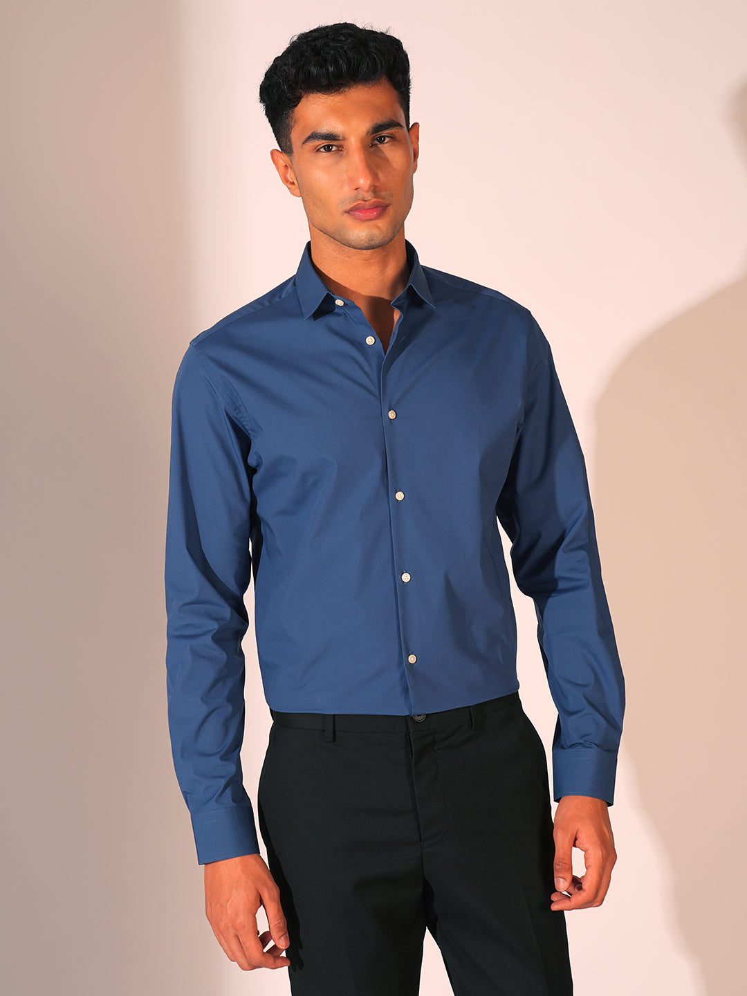 Dark Blue Slim Fit Formal Shirt