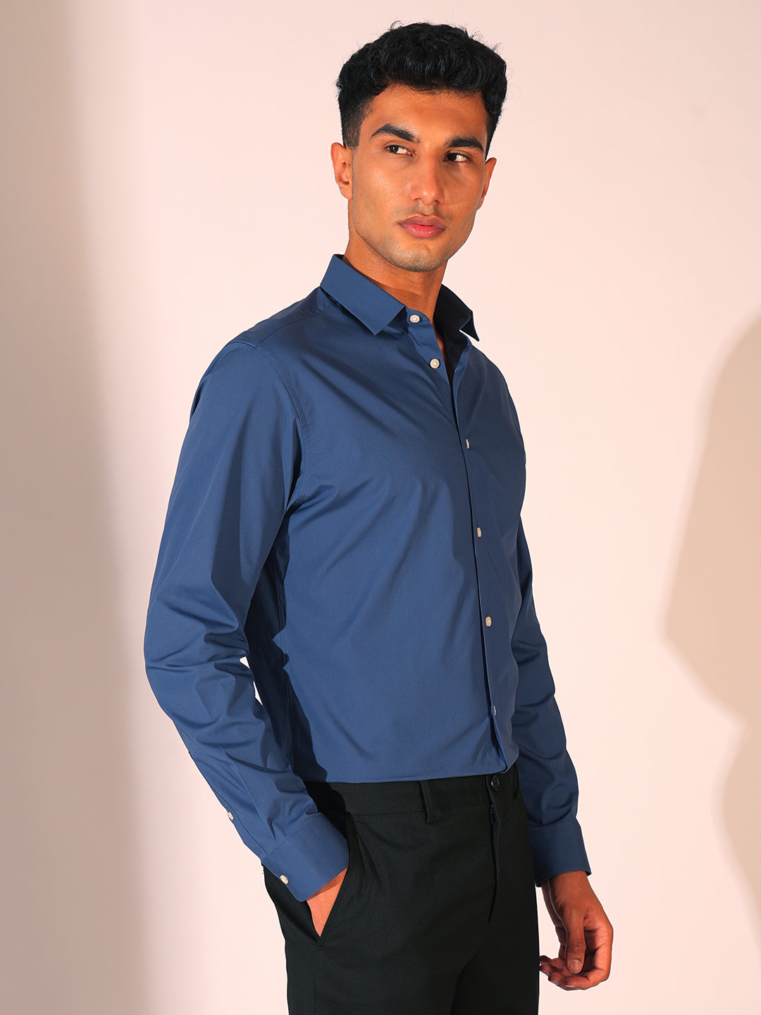 Dark Blue Slim Fit Formal Shirt