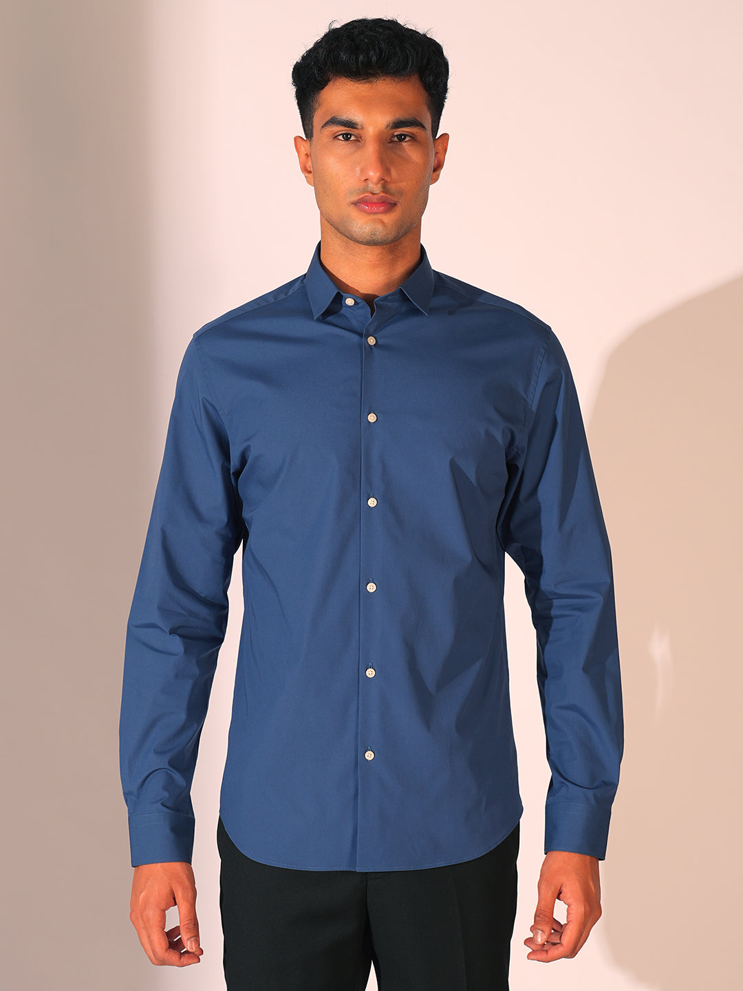 Dark Blue Slim Fit Formal Shirt