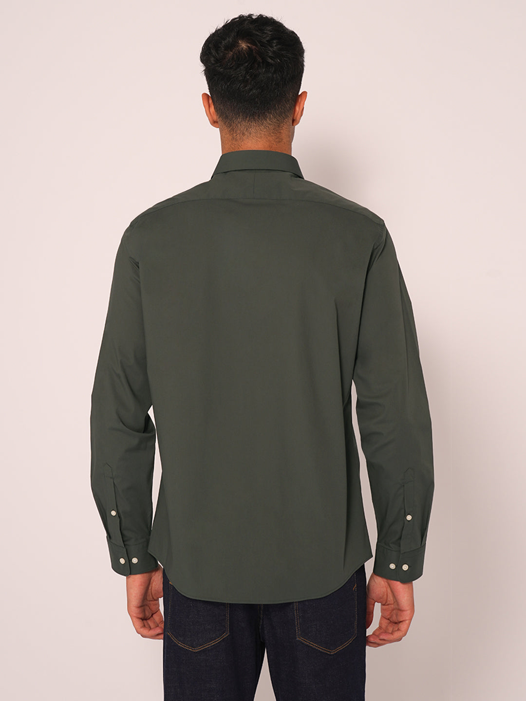 Dark Green Regular Fit Formal Shirt