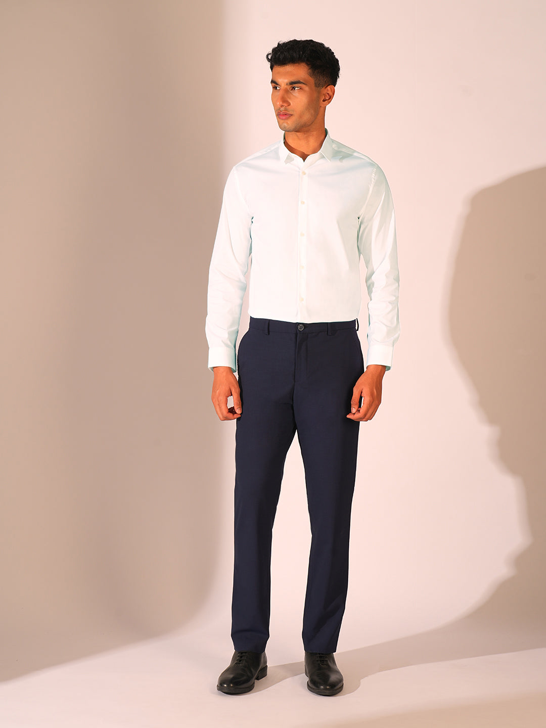 White Regular Fit Formal Shirt
