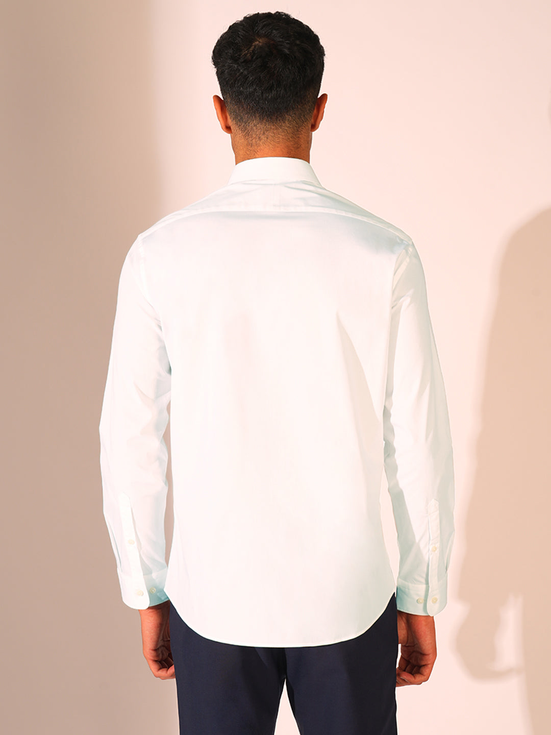 White Regular Fit Formal Shirt