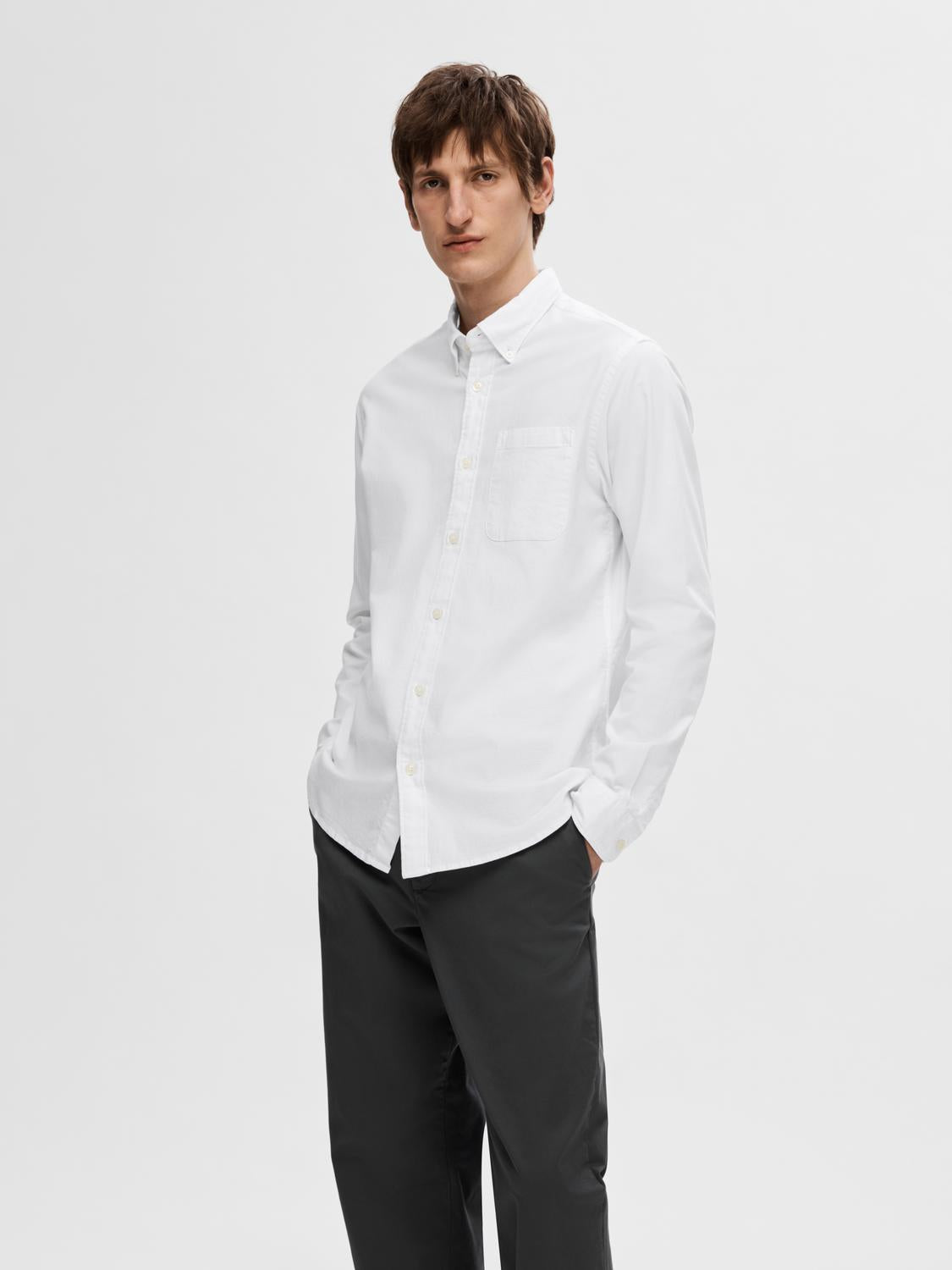 White Cotton Oxford Shirt
