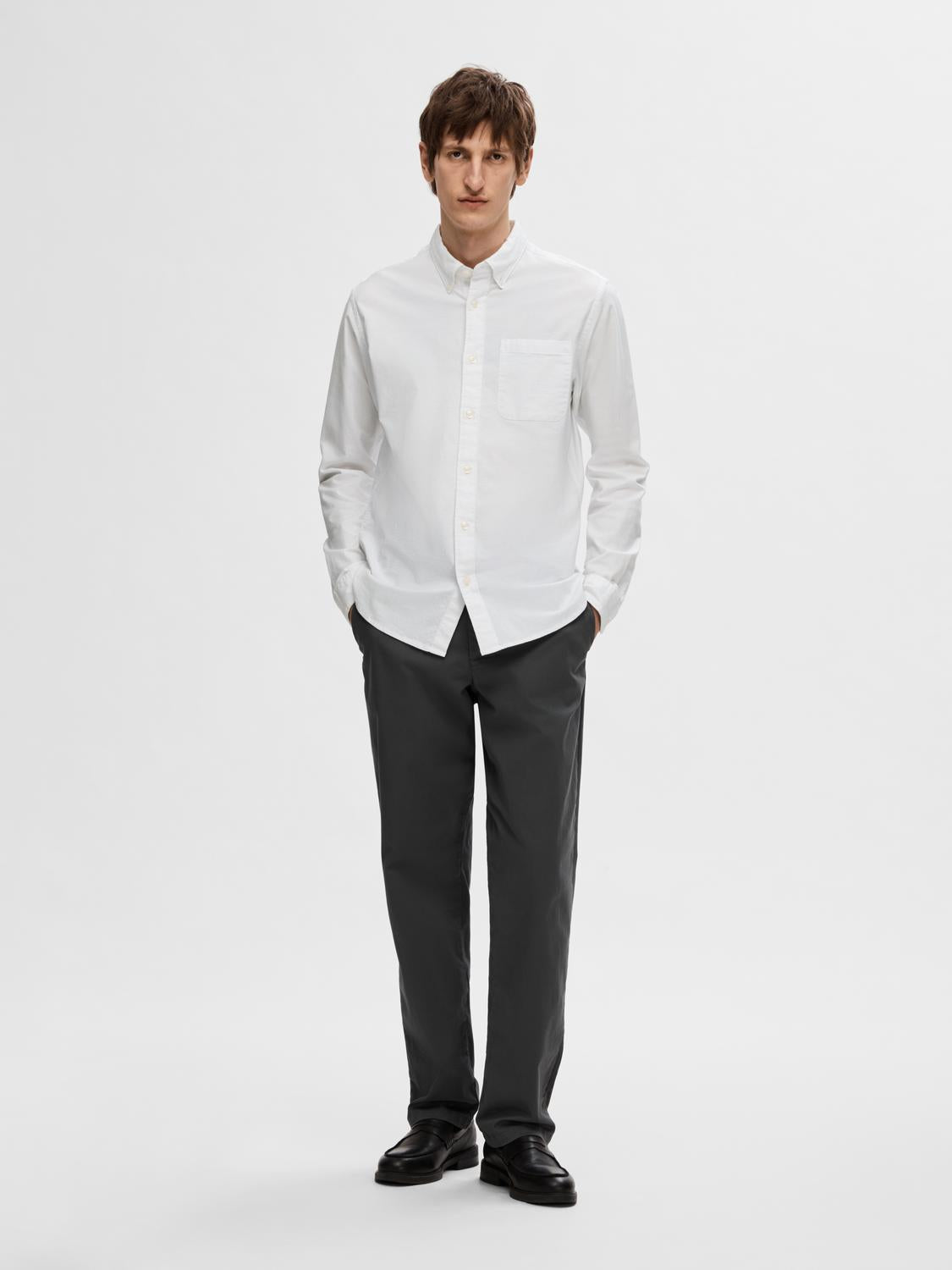 White Cotton Oxford Shirt