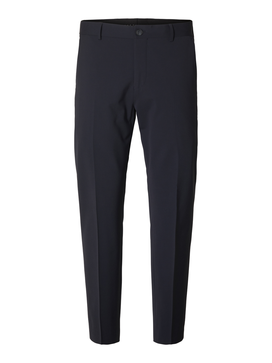Navy Blue Slim Fit Tailored Trousers