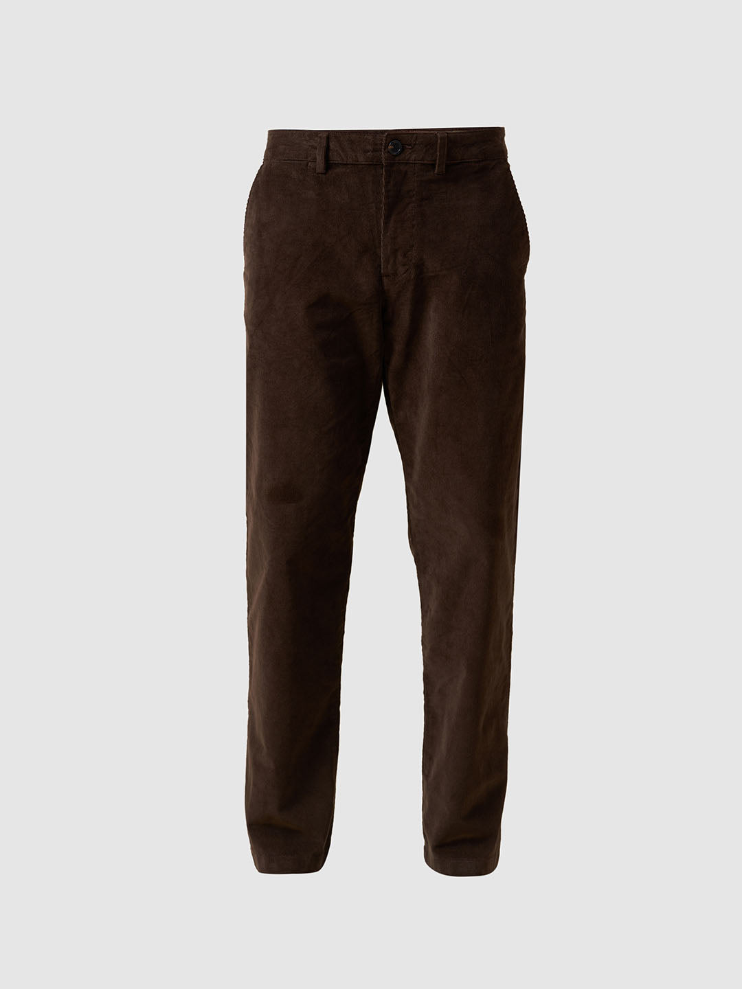 Dark Brown Corduroy Straight Fit Pants