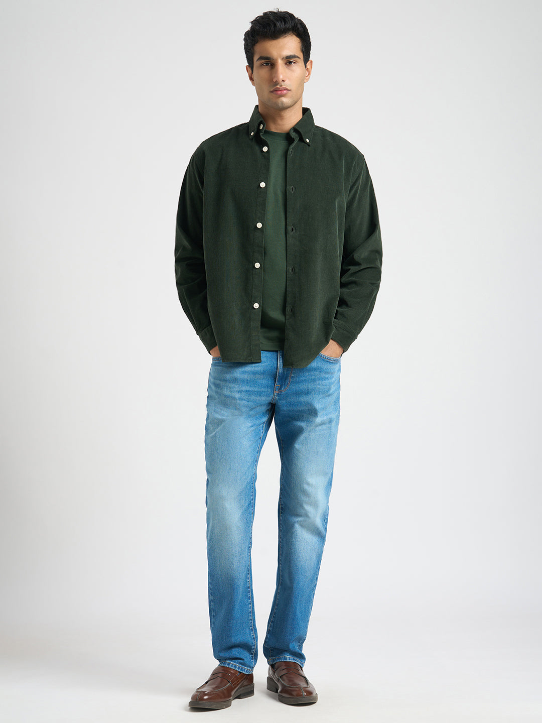 O-Neck Loose Fit T-shirt - Green