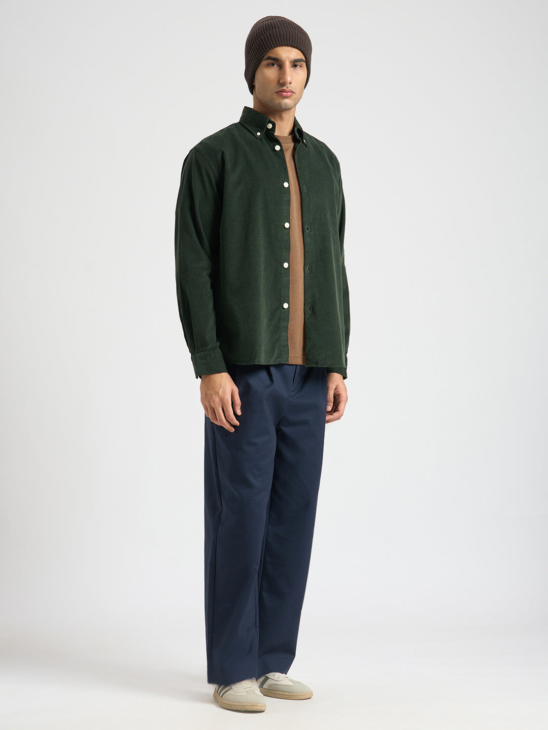 O-Neck Loose Fit T-shirt - Brown