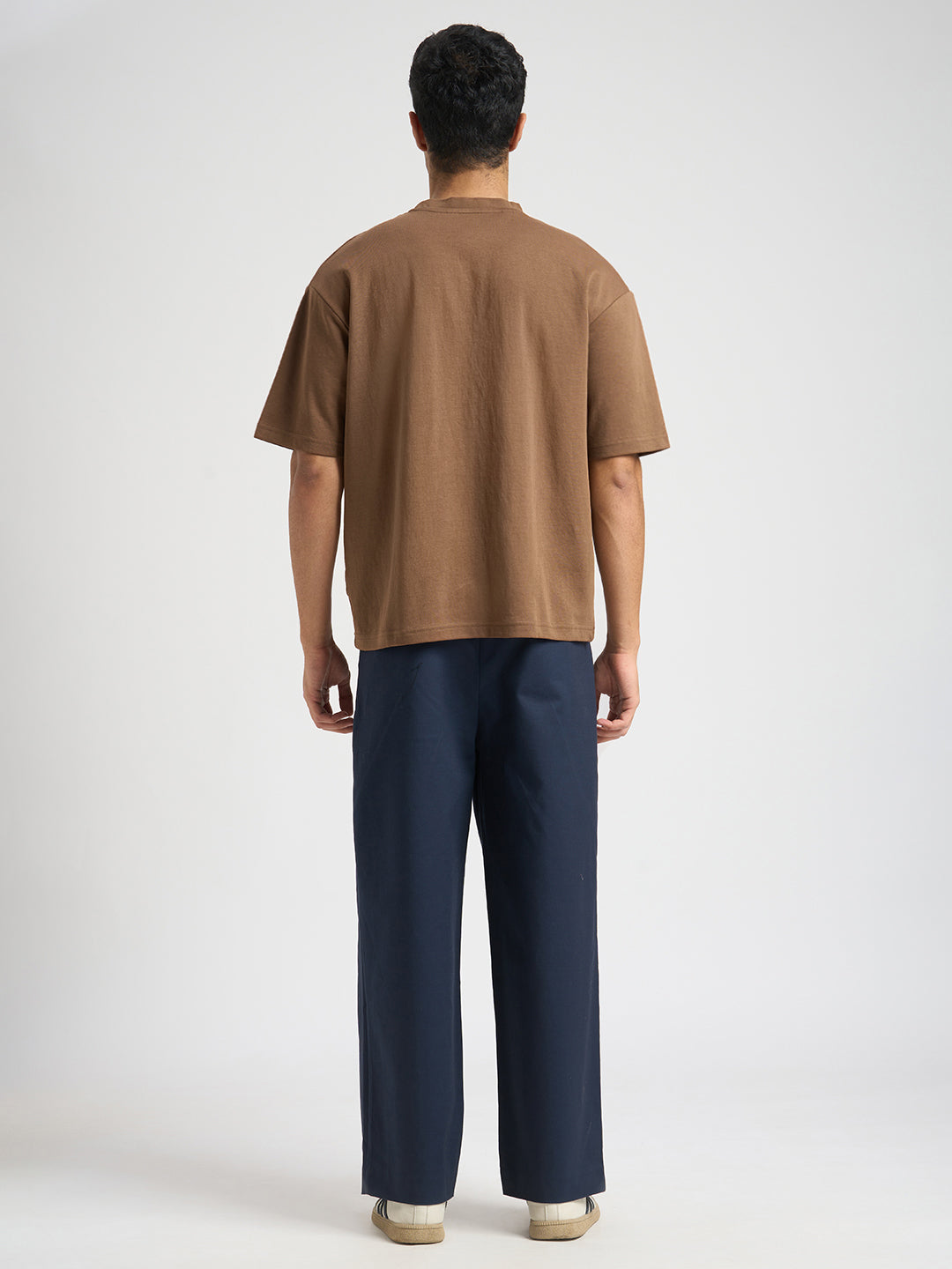 O-Neck Loose Fit T-shirt - Brown