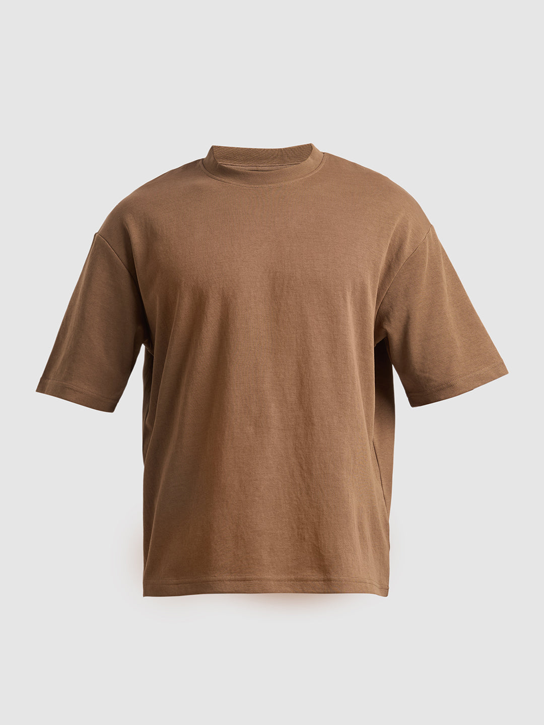 O-Neck Loose Fit T-shirt - Brown