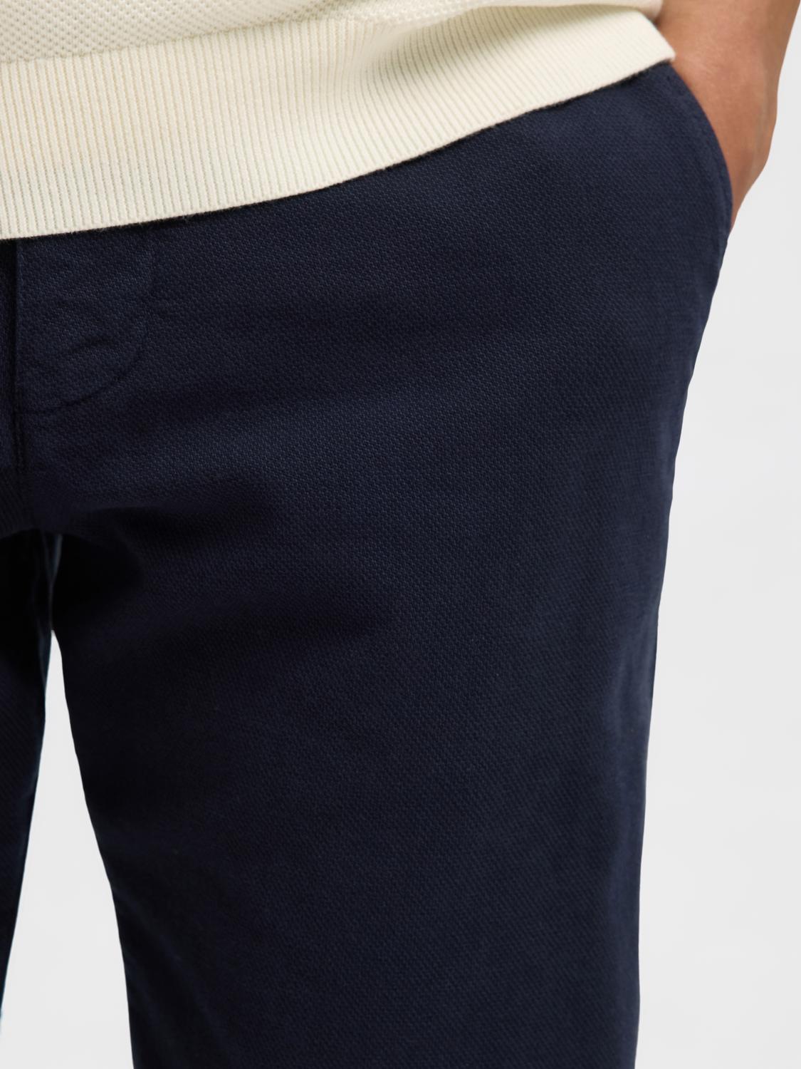 Slim Fit Structured Dyed Chinos