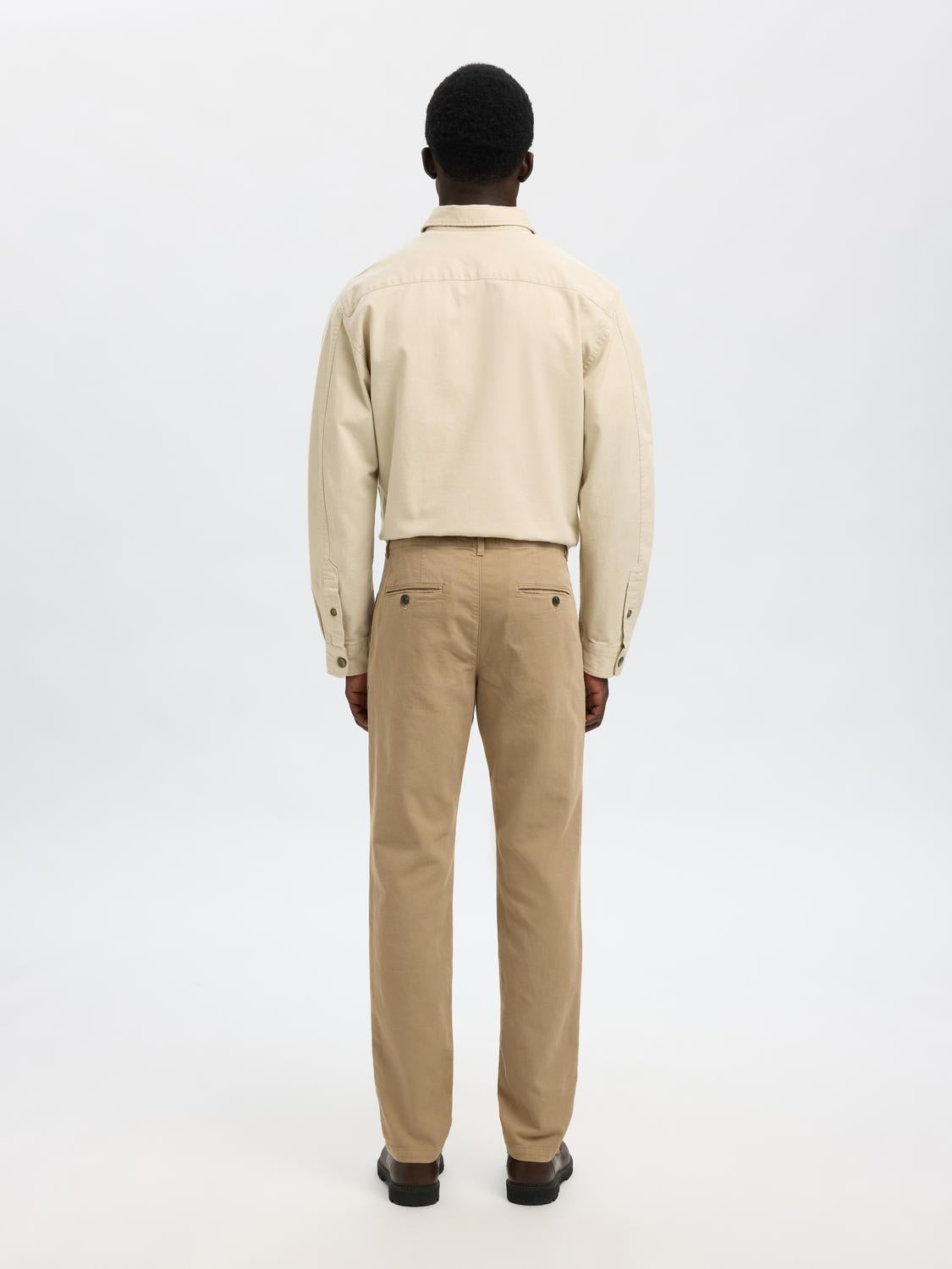 Beige Slim Fit Chinos