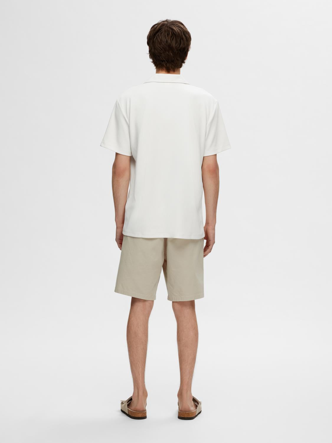 Off-White Ribbed Cuban Collar Shirt